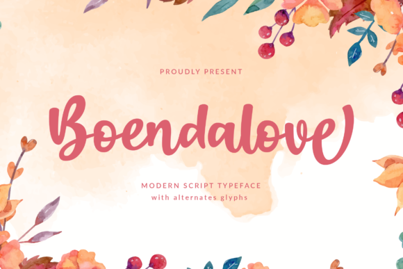 Boendalove: Elegant Handwritten Font
