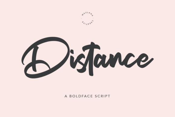 Distance: A Flowing Handwritten Font