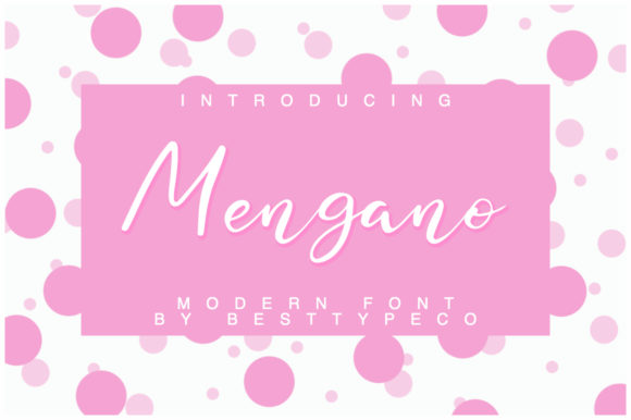 Mengano: Elegant Script Font for Crafters