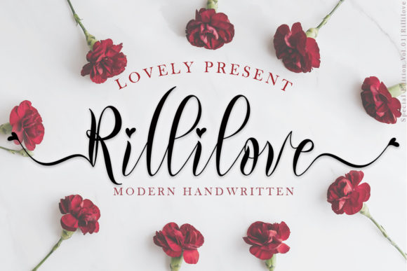 Rillilove: A Romantic Handwritten Font
